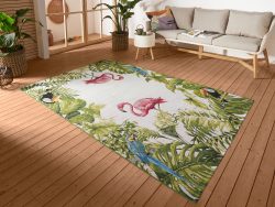 HANSE Home Outdoorteppich »Tropical Birds«, rechteckig, 3 mm Höhe, strapazierfähig, robust, pflegeleicht, fussbodenheizungsgeeignet