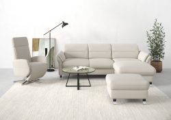 sit&more Ecksofa »Grenoble«, inklusive Federkern, wahlweise mit Bettfunktion, Bettkasten, Armteilverstellung und Kopfteilverstellung