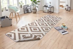 NORTHRUGS Läufer »Malta«, rechteckig, 5 mm Höhe, In/- Outdoor geeignet, Rauten Design, Wohnzimmer, Balkon, Terrasse, Flur, Diele, Robust, Pflegeleicht, Flachgewebe