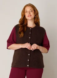 Base Level Curvy Strickweste 