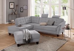 Home affaire Ecksofa »Lillesand«, mit Federkern und Knopfheftung im Rücken, Füsse Buche dunkel