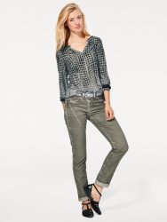 Shirtbluse mit Punkte-Dessin