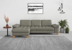 sit&more Ecksofa, mit Recamiere, mit oder ohne Bettfunktion, Bettkasten, Füsse Eiche