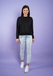 Seidel Moden Rundhalspullover »Exklusiv bei OTTO« mit Teddyplüsch-Bündchen und MADE IN GERMANY