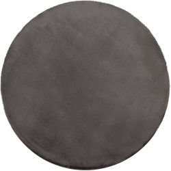 Paco Home Fellteppich »Rabbit 780«, rund, 25 mm Höhe, Kunstfell, Kaninchenfell-Haptik, seidenweich - ein echter Kuschelteppich, Uni-Farben, ideal im Wohnzimmer & Schlafzimmer