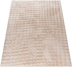 Paco Home Hochflor-Teppich »Arnheim 741«, rechteckig, Uni Farben, modernes Design, besonders weich, Hoch-Tief Effekt