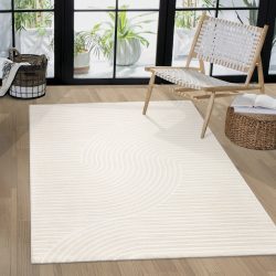 Paco Home Teppich »Luzern 651«, rechteckig, Kurzflor, Uni Farben, Hoch-Tief-Struktur, Scandi Design
