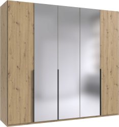 Wimex Kleiderschrank »Mugano,in 8 Breiten,3 Höhen,2 Tiefen, viele Farben, Made in Germany«, (in Basic oder Premium Ausstattung mit 2 weiteren Einlegeböden), mit langen oder kurzen Griffen aus Metall, mit oder ohne Spiegel