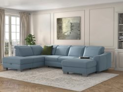 sit&more Wohnlandschaft »Durness«, mit Federkern und hochwertigen Edelstahlfüssen, wahlweise mit Kopfteilverstellung, optional mit Bettfunktion und Stauraum