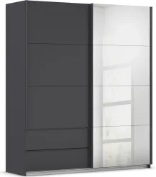 Schwebetürenschrank Elara Grau 181/210/62 cm Grau 