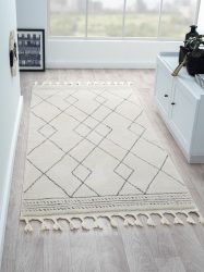 Myflair Möbel & Accessoires Hochflor-Teppich »Moroccan Design Dark«, rechteckig, modern, marokkanisches Design, Rauten Muster, weich durch Hochflor