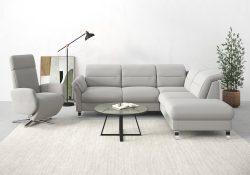 sit&more Ecksofa »Grenoble«, inklusive Federkern, wahlweise mit Bettfunktion, Stauraum, Armteilverstellung und Kopfteilverstellung