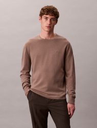 Calvin Klein Strickpullover »LS 100% MERINO CREW 14GG«, Mit Rundhalsausschnitt, regular fit