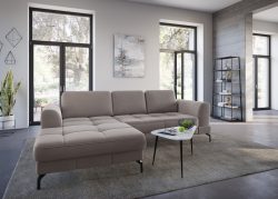 sit&more Ecksofa »Bendigo V«, inklusive Sitztiefenverstellung, Bodenfreiheit 15 cm, wahlweise in 2 unterschiedlichen Fussfarben