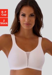 Nuance by Lascana Entlastungs-BH Packung, ohne Bügel aus weicher Baumwolle ? ideal für grosse Grössen, bequemer BH