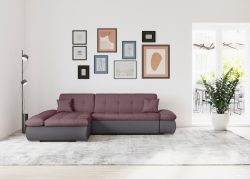 DOMO collection Ecksofa »Moric«, im XXL-Format, wahlweise mit Bettfunktion und Armlehnenverstellung, inklusive loser Zierkissen, frei im Raum stellbar