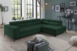 exxpo - sofa fashion Ecksofa, Steppung im Sitzbereich, Wahlweise mit Bettfunktion und Bettkasten, inklusive 5 verstellbaren Kopfstützen