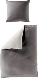 BIERBAUM Wendebettwäsche »Modern Uni, made in Germany, hochwertige Renforcé Qualität aus 100% Baumwolle, Bett- und Kopfkissenbezug mit Reissverschluss, STANDARD 100 by OEKO-TEX® zertifiziert, ganzjährig nutzbar«, (2 tlg.)