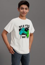 KIDSWORLD T-Shirt »Gamer-Druck: NICE TRY«, cooler Gamer-Print