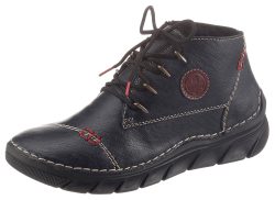 Rieker Schnürboots, mit aufwändigen Kontrastnähten