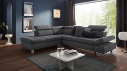 exxpo - sofa fashion Ecksofa, mit Kopf- bzw. Rückenverstellung, wahlweise mit Bettfunktion und Bettkasten