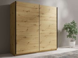 Home affaire Kleiderschrank »Kleiderschrank Fresno mit 5 Einlegeböden und Kleiderstange«, Garderobe mit 2 Schwebetüren, B/H/T 150/207/62 cm