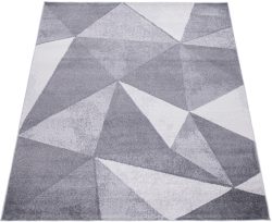Paco Home Teppich »Bari 874«, rechteckig, 13 mm Höhe, Kurzflor, modernes geometrisches Design, Used-Look, ideal im Wohnzimmer & Schlafzimmer
