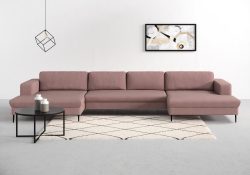 DOMO collection Wohnlandschaft »Modica«, XXL, in moderner Optik mit, 2 grosszügigen Recamieren, frei im Raum stellbar