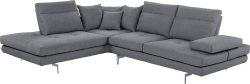 CALIA ITALIA Ecksofa »Toby Wing«, Sitztiefenverstellung, wahlweise mit Kissen-Set, Füsse Chrom glänzend