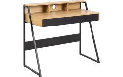 Schreibtisch Reidy natur, schwarz