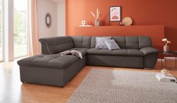 DOMO collection Ecksofa »Lagoa«, wahlweise mit Bettfunktion, frei im Raum stellbar, in grosser Farbvielfalt