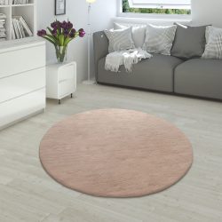Paco Home Fellteppich »Rabbit 780«, rund, 25 mm Höhe, Kunstfell, Kaninchenfell-Haptik, seidenweich - ein echter Kuschelteppich, Uni-Farben, ideal im Wohnzimmer & Schlafzimmer