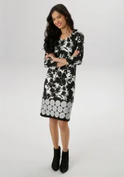 Aniston SELECTED Jerseykleid mit fantasievollem, floralem Druck