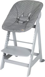 roba Treppenhochstuhl Born Up taupe Set 2 in 1 inkl. Aufsatz Stone gesteppt