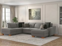 sit&more Wohnlandschaft »Durness«, mit Federkern und hochwertigen Massivholzfüssen, wahlweise mit Kopfteilverstellung, optional mit Bettfunktion und Stauraum