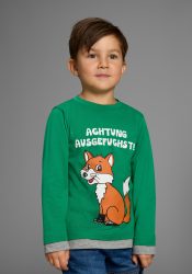 KIDSWORLD Langarmshirt »ACHTUNG AUSGEFUCHST«, Shirt mit coolem Fuchsdruck