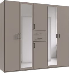 Wimex Kleiderschrank »Diver Drehtürenschrank mit Spiegel, 180, 225 o. 270cm breit«, Bestseller Schlafzimmerschrank wahlweise 3 Innenausstattungen
