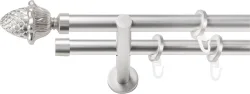 SN DECO GROUP Gardinenstange Ø 19 mm 2 läufig-läufig Fixmass;kürzbar