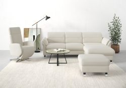 sit&more Ecksofa »Grenoble«, inklusive Federkern, wahlweise mit Bettfunktion, Bettkasten, Armteilverstellung und Kopfteilverstellung