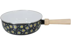 Kadastar - Emaille-Pfanne “Edelweiss Wiese”, Ø 22 cm, One Size, Multicolor
