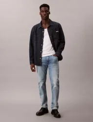 Calvin Klein Slim-fit-Jeans used washed, Slim Straight Fit, Logopatch am Bund