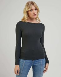 Lee - Pullover LS Boat Neck Tee, für Damen, Taubengrau, Größe M