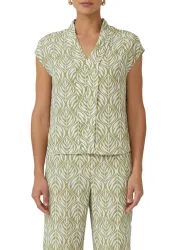 s.Oliver BLACK LABEL Kurzarmbluse mit All-Over Print