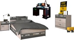 Parisot Jugendzimmer-Set »Fabric 21«, (Set, 5-teilig)