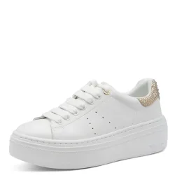 Tamaris Plateausneaker Schnürschuh, Halbschuh mit Schmucksteinen an der Ferse, Damensneaker