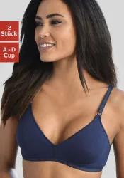 petite fleur Bralette-BH Packung, ohne Bügel, Baumwollqualität, Packung, bequemer BH