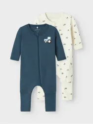 Name It - Pyjama-Set, 2er-Pack, 68, Beige