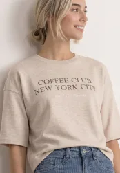Kurzarm Sweatshirt mit Wording