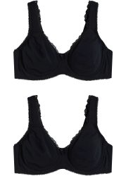 bonprix Minimizer-BH Packung, 2er, mit Bügel, aus Baumwolle und Elasthan, im 2er-Pack