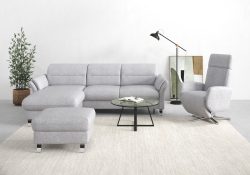 sit&more Ecksofa »Grenoble«, inklusive Federkern, wahlweise mit Bettfunktion, Bettkasten, Armteilverstellung und Kopfteilverstellung